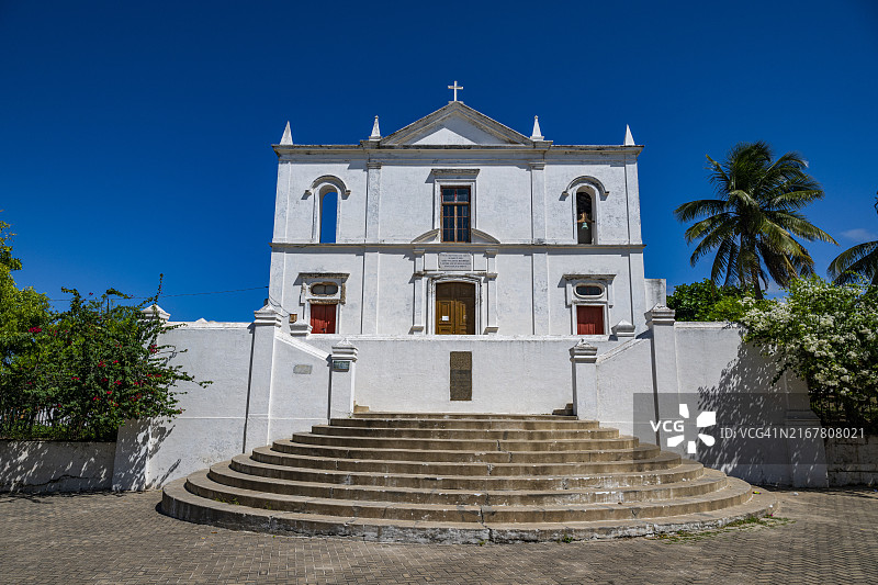 莫桑比克岛的Nossa Senhora da Saude教堂,联合国教科文组织世界遗产,莫桑比克,非洲图片素材