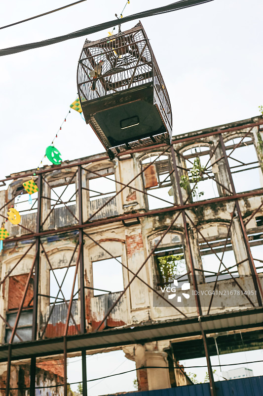 槟城修复中的传统老房子图片素材