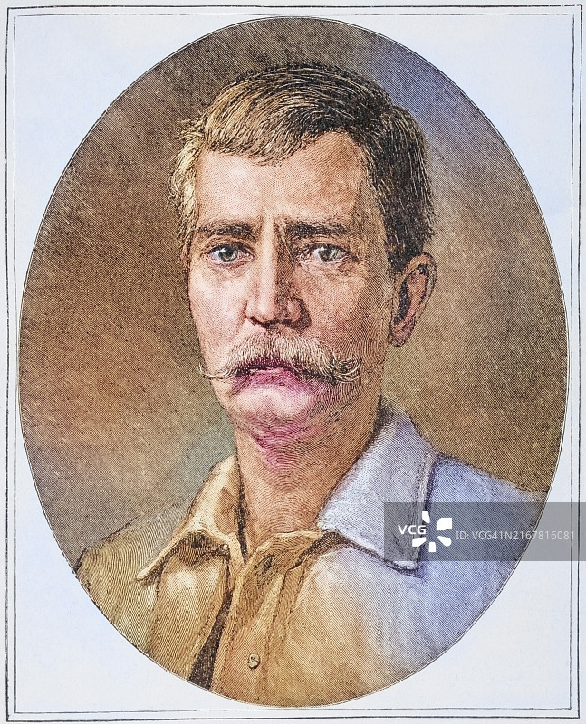 亨利·莫顿·斯坦利爵士（原名约翰·罗兰兹，1841-1904），威尔士记者和探险家。图片素材