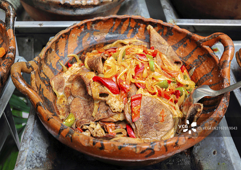 科约阿坎时尚餐厅内的墨西哥特色美食图片素材