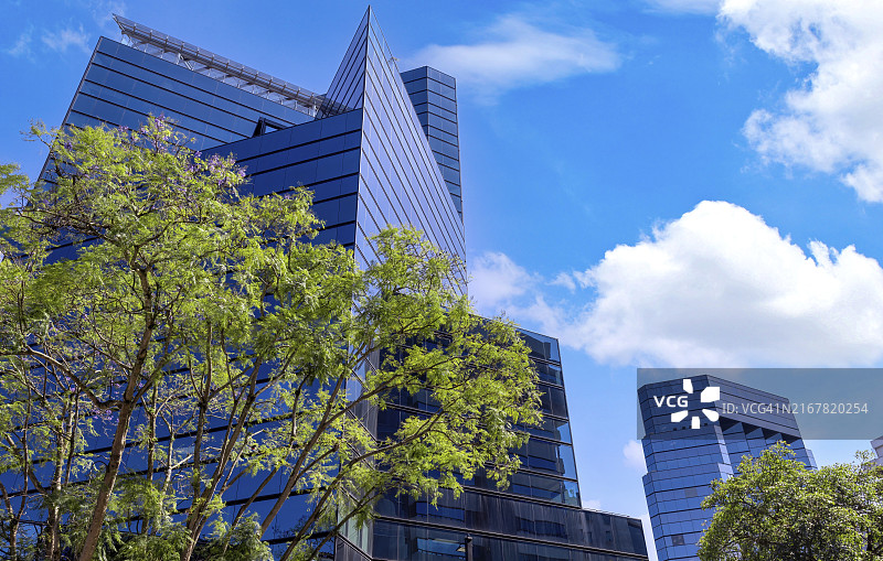 危地马拉城市商业金融中心全景天际线图片素材