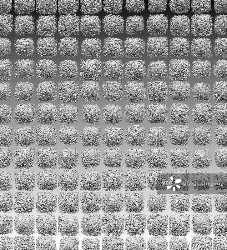 具有重复几何立方体的单色抽象图像，以线性图案排列形成纹理灰色表面图片素材