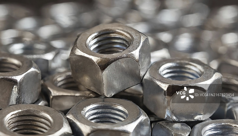 不锈钢螺母和螺钉连接件图片素材