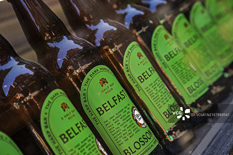 啤酒瓶，贝尔法斯特，北爱尔兰，英国图片素材