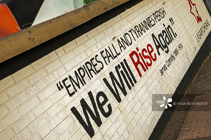 英国北爱尔兰贝尔法斯特福尔斯路壁画图片素材