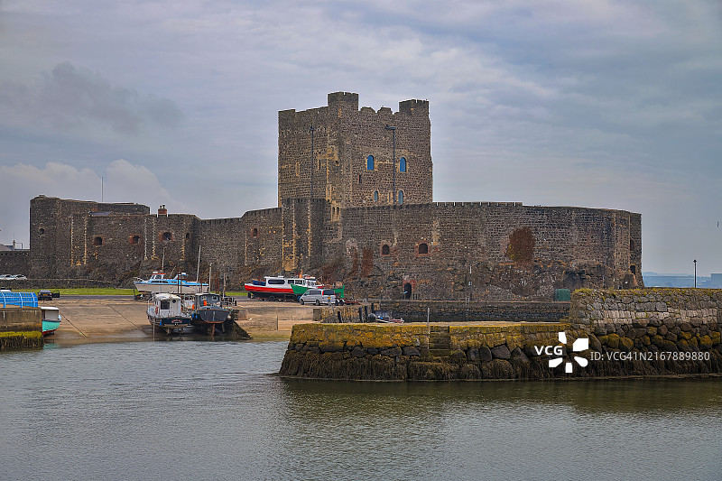 英国北爱尔兰卡里克弗格斯城堡图片素材