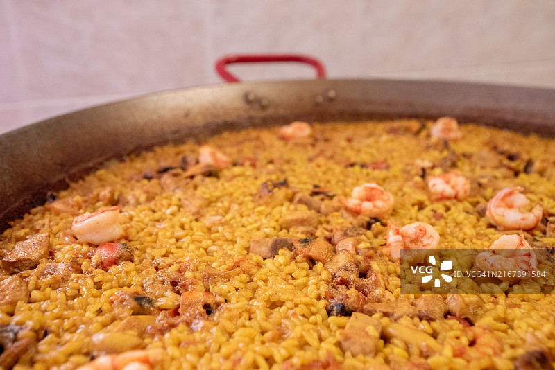 瓦伦西亚海鲜饭特写图片素材