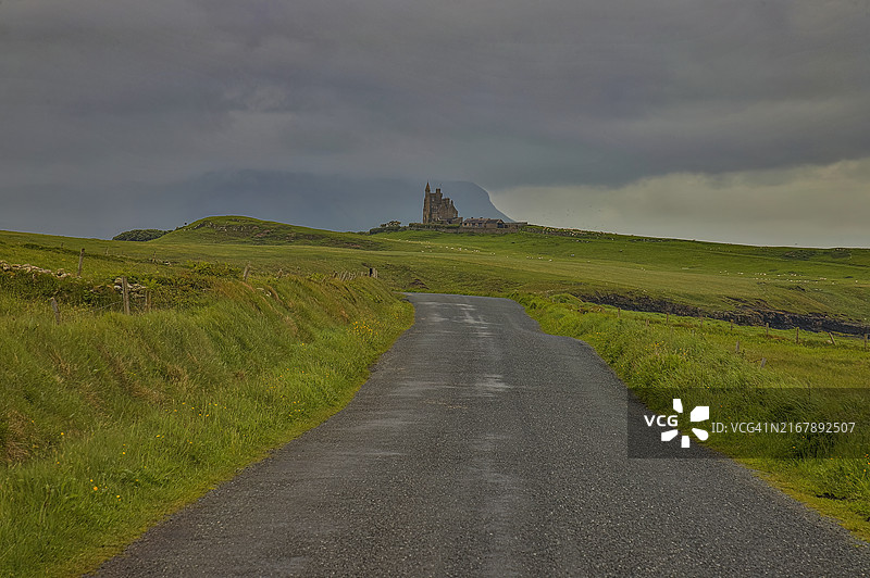 克拉西班城堡，穆拉莫尔半岛，斯莱戈郡，爱尔兰共和国图片素材