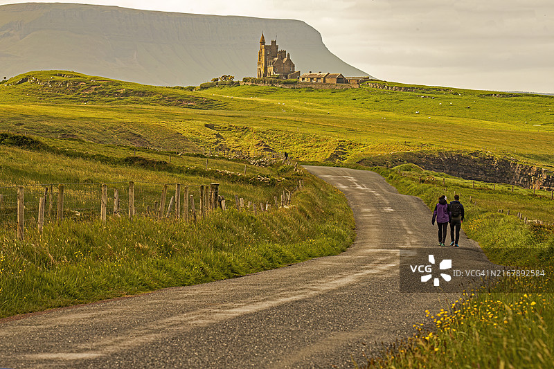 克拉西班城堡，穆拉莫尔半岛，斯莱戈郡，爱尔兰共和国图片素材
