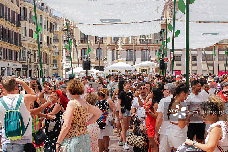 马拉加费里亚宪法广场图片素材