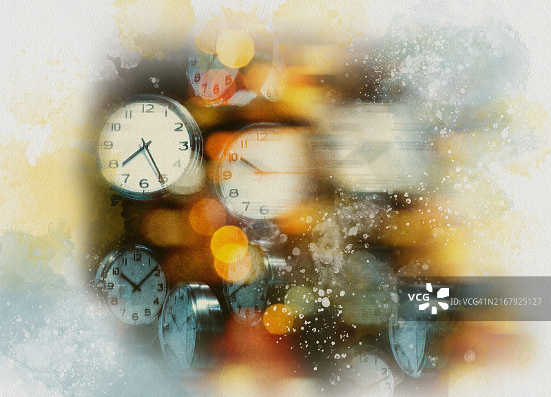 时间耗尽概念插画图片素材
