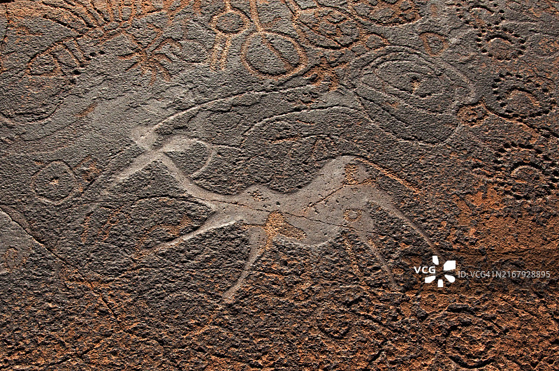 纳米比亚特维费尔泉的古代岩画图片素材