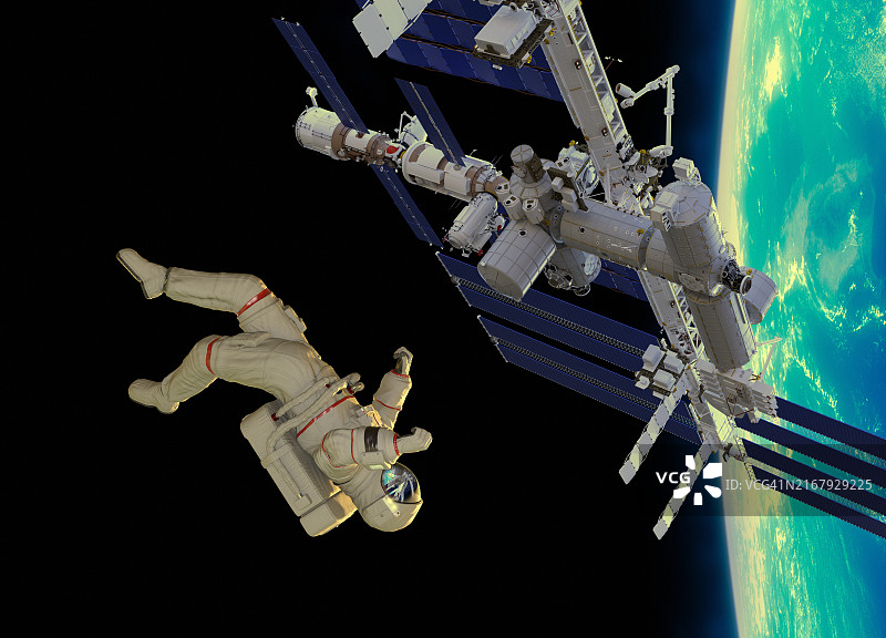 轨道空间站插图图片素材