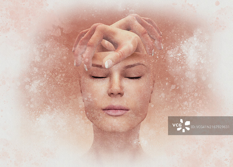 心理健康概念插画图片素材