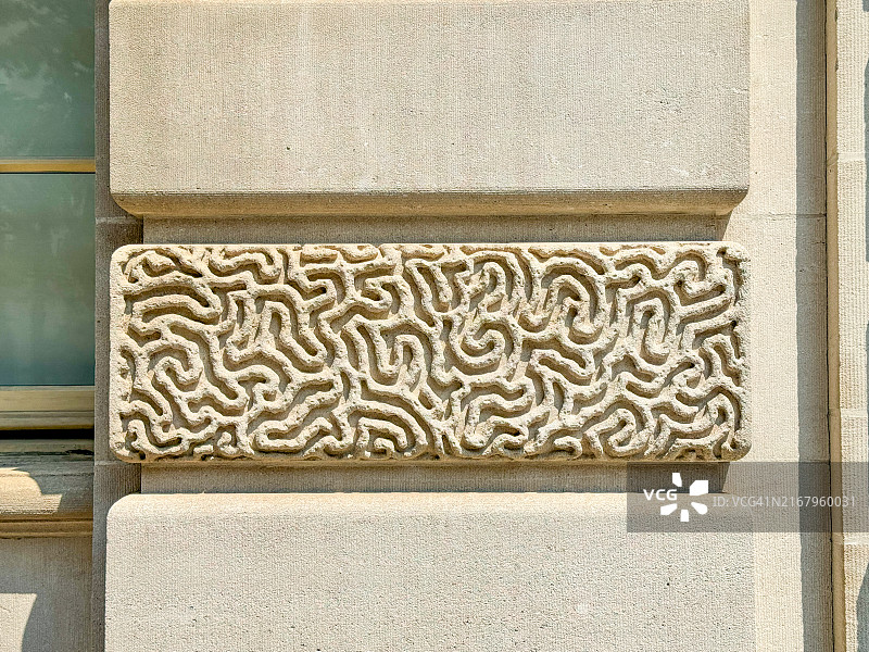 纽约市水平石头上的蠕虫状设计图片素材