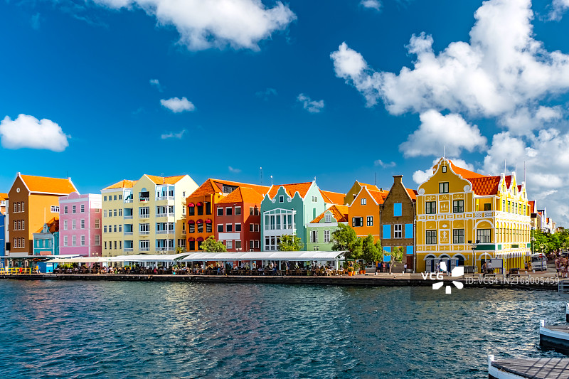 加勒比库拉索威廉斯塔德堤岸图片素材