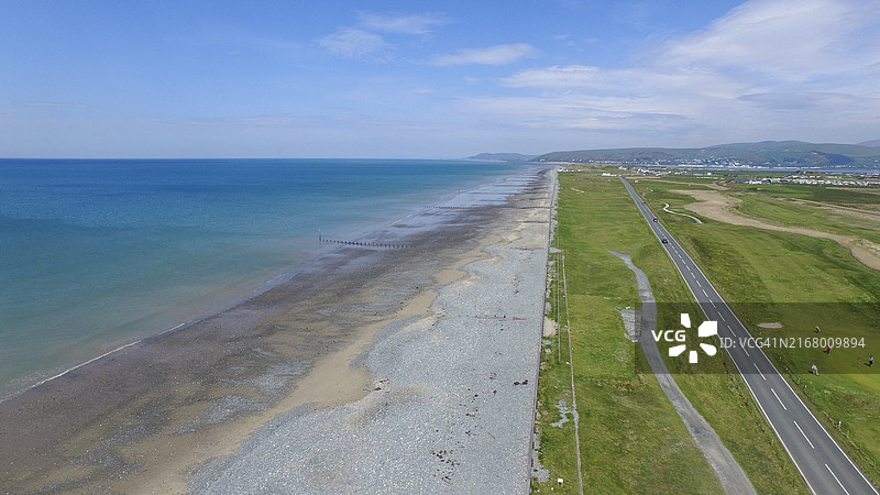 博斯村和卡迪根湾图片素材