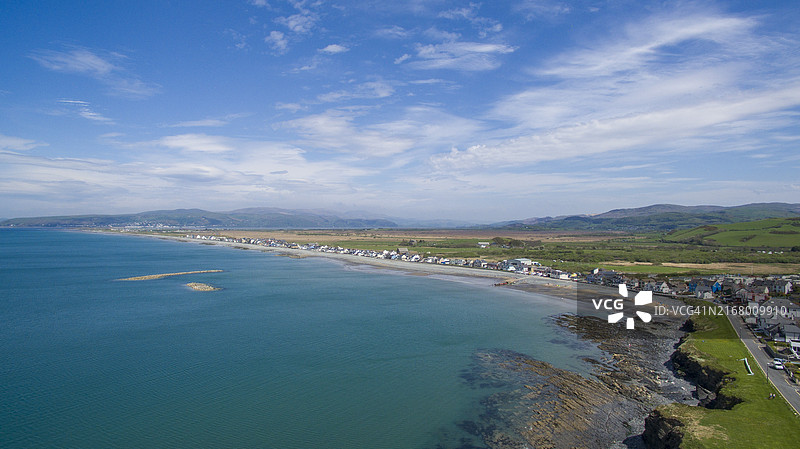博斯村和卡迪根湾图片素材