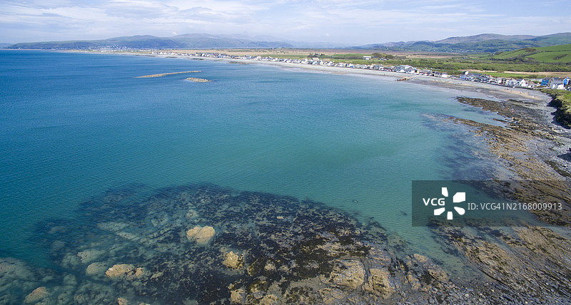 博斯村和卡迪根湾图片素材