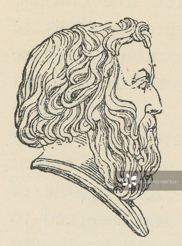 斯巴达立法者莱克格斯肖像图片素材