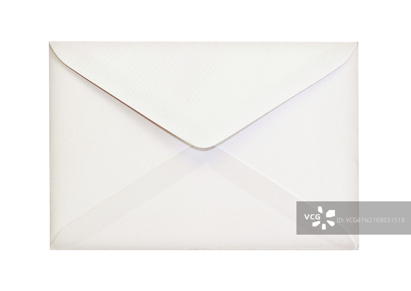 白色背景下的清晰白色信封图片素材