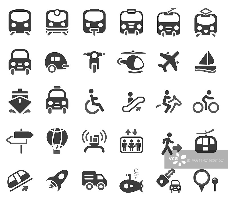 交通运输矢量图标图片素材