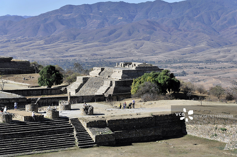 联合国教科文组织世界遗产：蒙特阿尔班，瓦哈卡，墨西哥，中美洲考古遗址图片素材