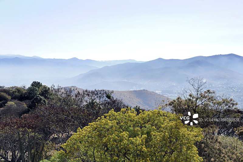 联合国教科文组织世界遗产：墨西哥瓦哈卡州蒙特阿尔班全景图片素材