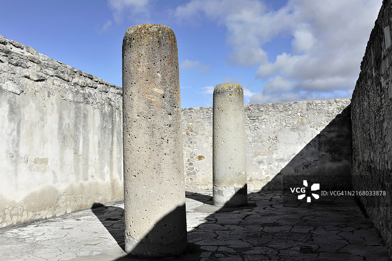 米特拉考古遗址：萨波特克文化，墨西哥瓦哈卡州米特拉圣巴勃罗镇，中美洲古遗址图片素材