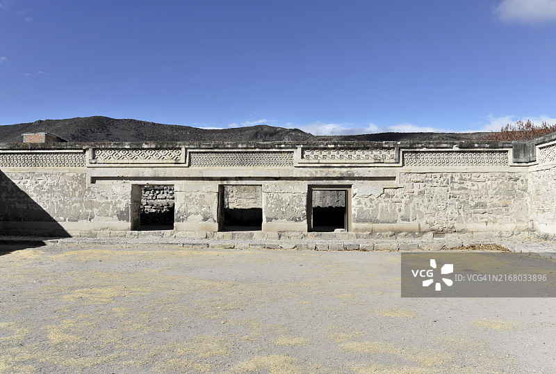 米特拉考古遗址，墨西哥瓦哈卡州圣巴勃罗米特拉镇图片素材