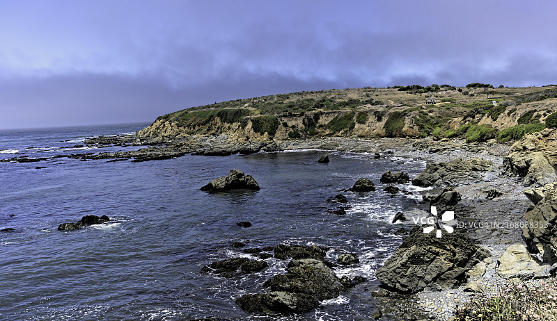 美国加利福尼亚州坎布里亚海景图片素材
