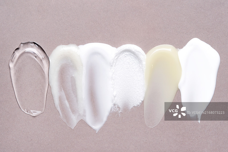 化妆品涂抹质地合集图片素材