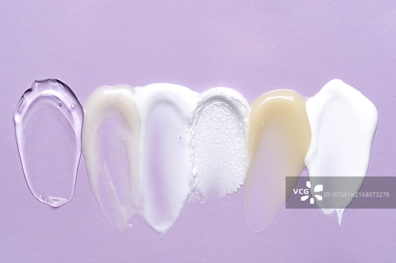 化妆品涂抹质地合集图片素材