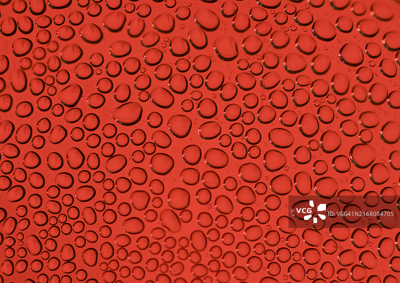 红色光线中的水滴，俄罗斯图片素材