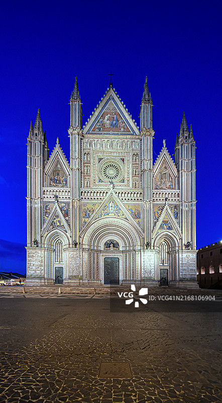意大利奥尔维耶托大教堂的壮丽文艺复兴 фасаде图片素材