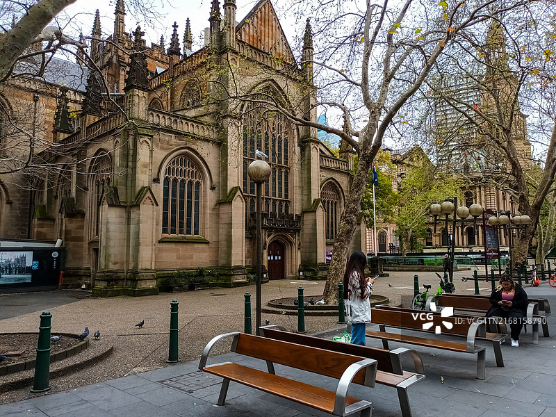 澳大利亚悉尼圣安德烈圣公会大教堂街景图片素材