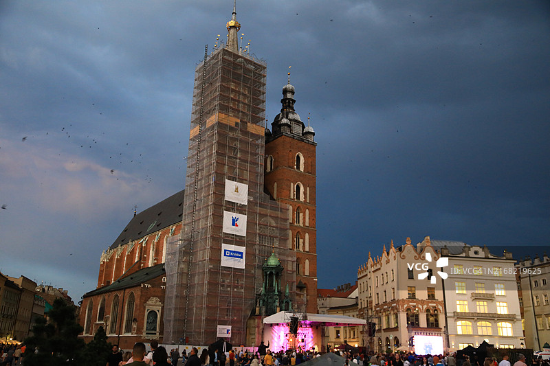 波兰克拉科夫圣玛丽大教堂图片素材