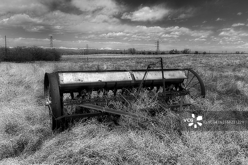 古董播种机图片素材