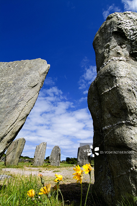 爱尔兰科克郡的Drombeg石圈图片素材