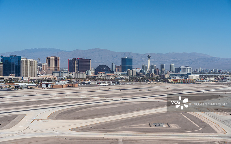 拉斯维加斯大道航拍图片素材
