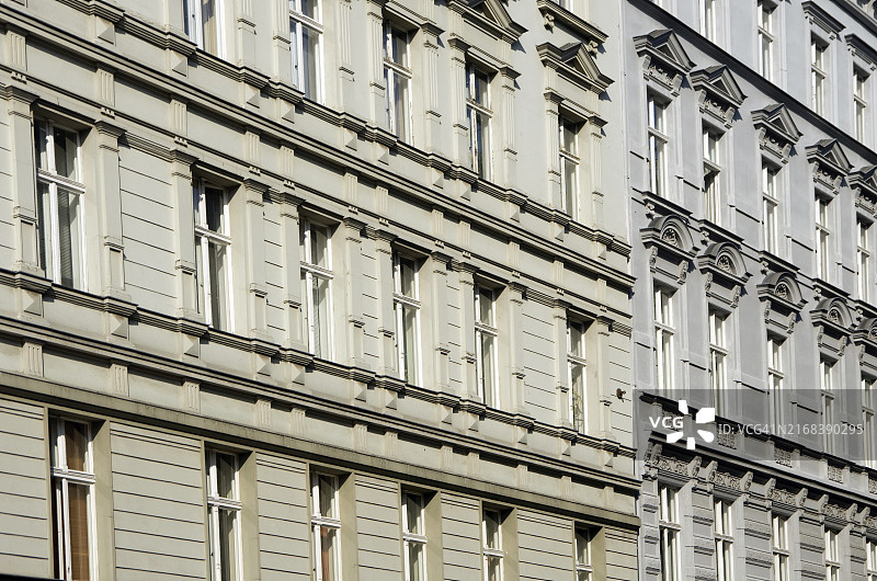 柏林克罗伊茨贝格老房子的美丽外墙图片素材