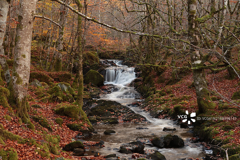 苏格兰小溪瀑布图片素材
