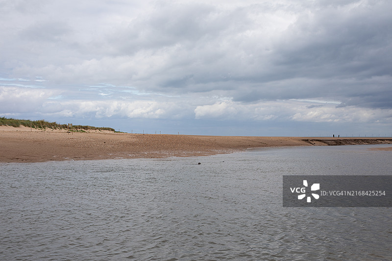 诺福克郡北部布兰卡斯特海滩图片素材