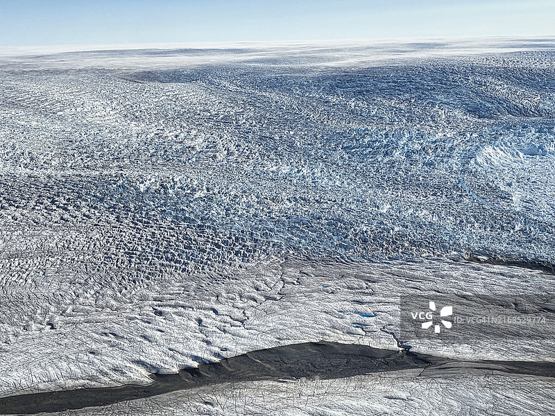 格陵兰冰盖上的冰川图片素材