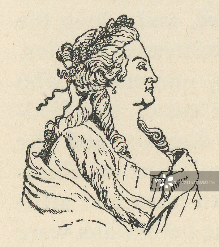 俄罗斯女皇凯瑟琳二世肖像图片素材