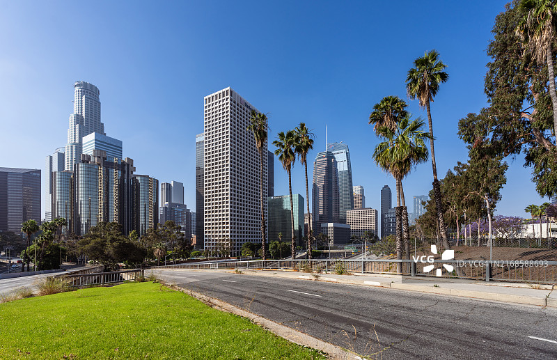 洛杉矶市中心第四街大桥图片素材