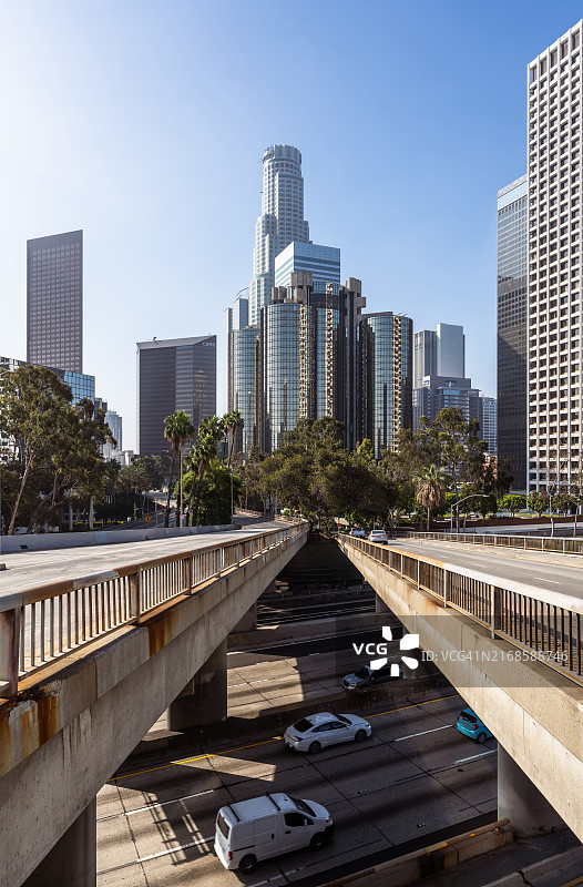 洛杉矶市中心海港高速公路图片素材