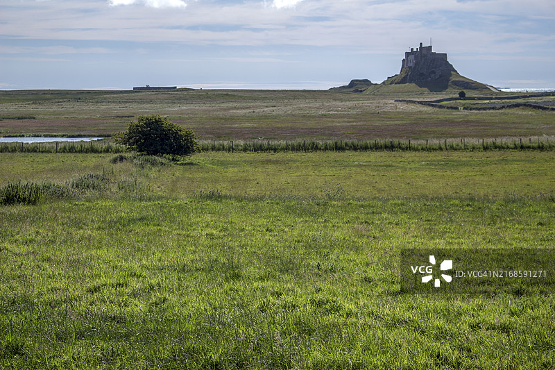 英国林迪斯法恩圣岛的林迪斯法恩城堡图片素材