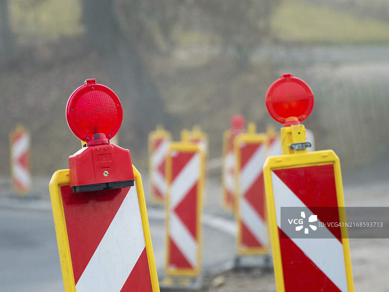 道路施工标志图片素材