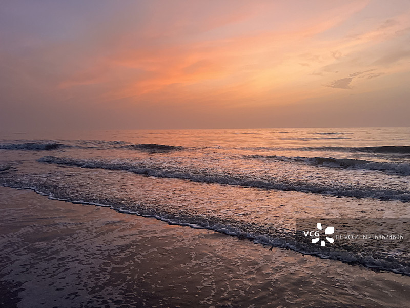 美国佛罗里达州布里瓦德县：日落海景图片素材
